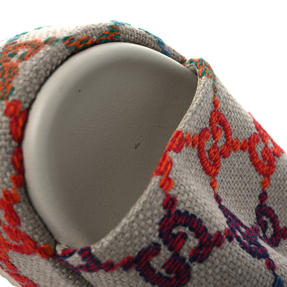 Gucci Linen Psychedelic Mini GG Monogram Angelina Platform 55mm Slide Sandals 36 Multicolor 14 of 14