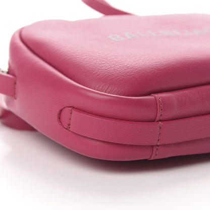 Balenciaga Calfskin Logo XS Everyday Camera Bag Rose Indien Black 10 of 11