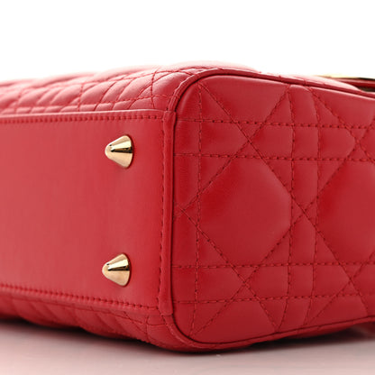 Christian Dior Lambskin Cannage Small Lucky Badges My Lady Dior Red 10 of 16