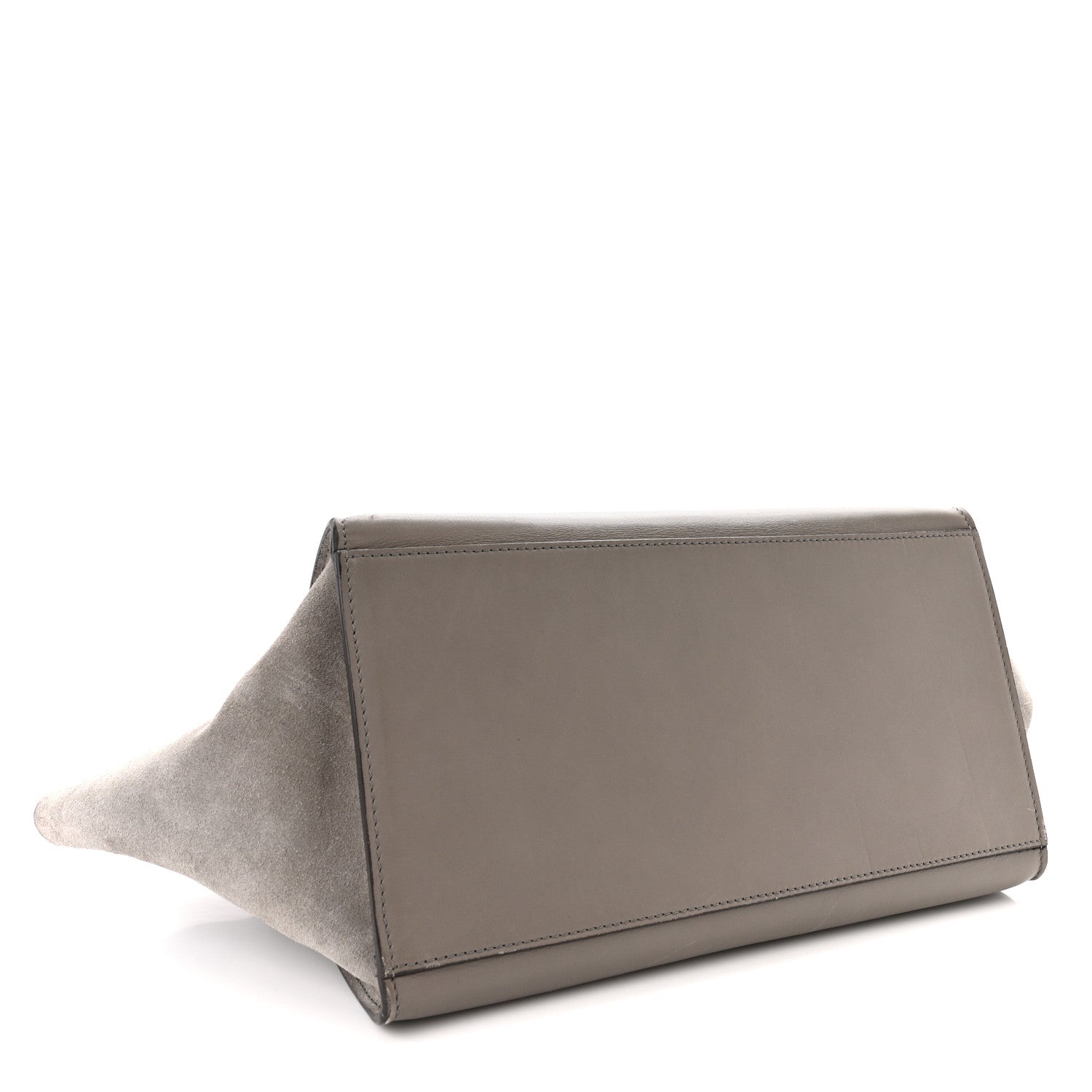 Celine Crocodile Embossed Nubuck Medium Trapeze Grey 4 of 14