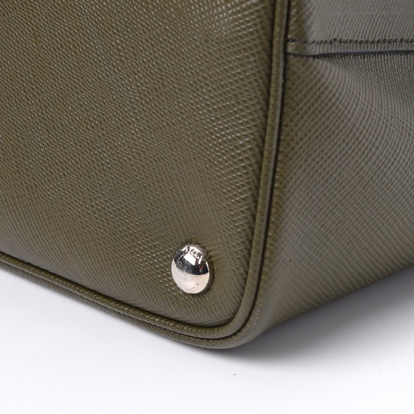 Saffiano Cuir Medium Double Bag Militare