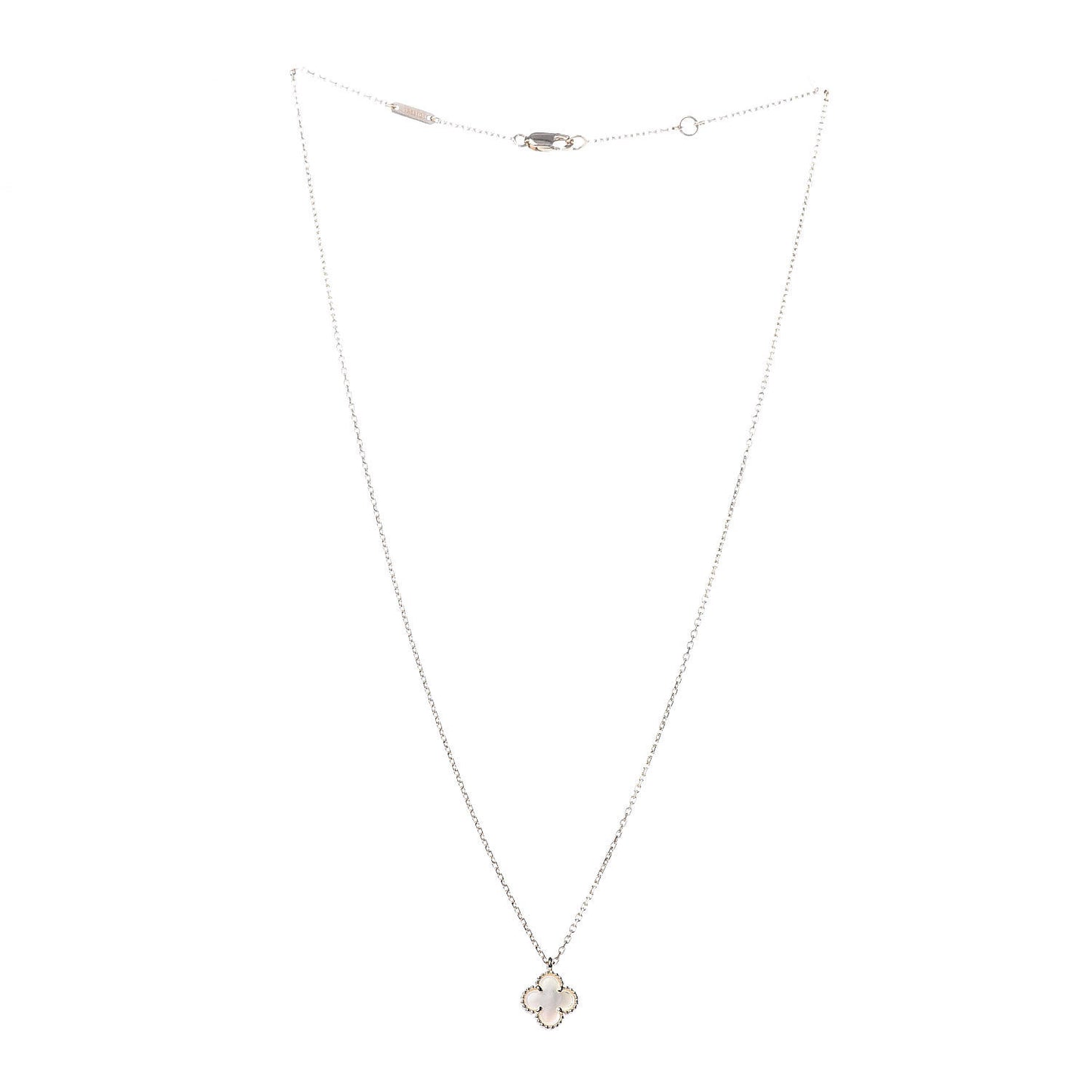 18K Yellow Gold Mother of Pearl Sweet Alhambra Pendant Necklace