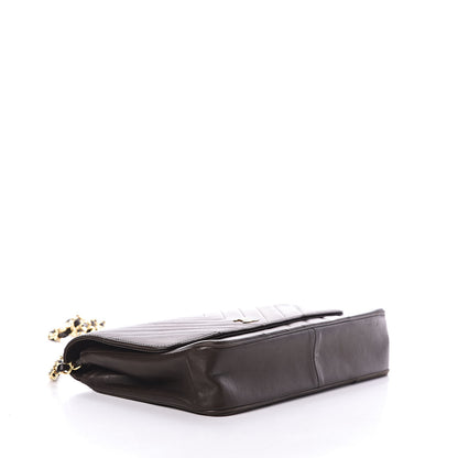 Chanel Lambskin Chevron Quilted Small Single Flap Brown 4 of 11