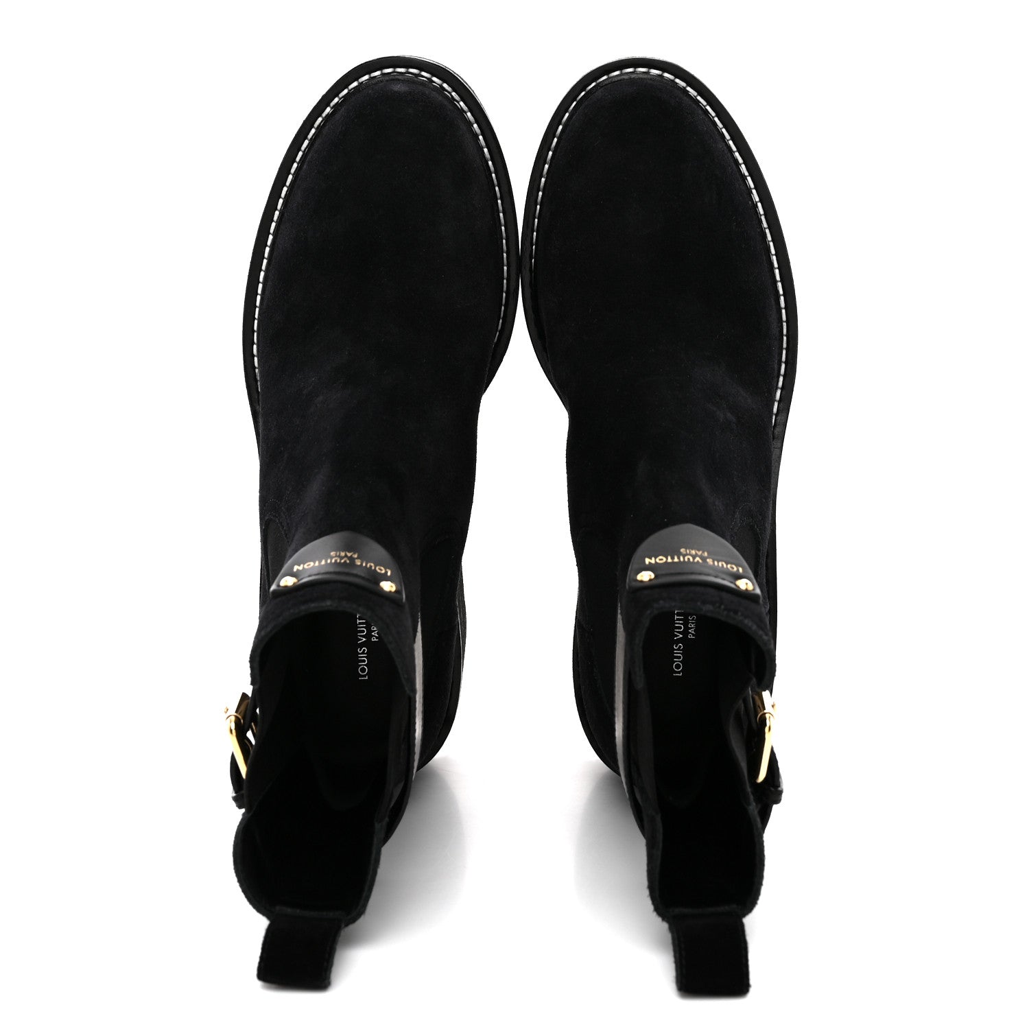 Louis Vuitton LV Suede Beaubourge Ankle Boot 39 Black 2 of 9