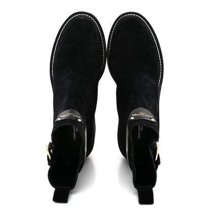 Louis Vuitton LV Suede Beaubourge Ankle Boot 39 Black 2 of 9