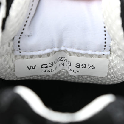 Chanel Nylon Suede Calfskin Printed CC Sneakers 39.5 White Black 7 of 7