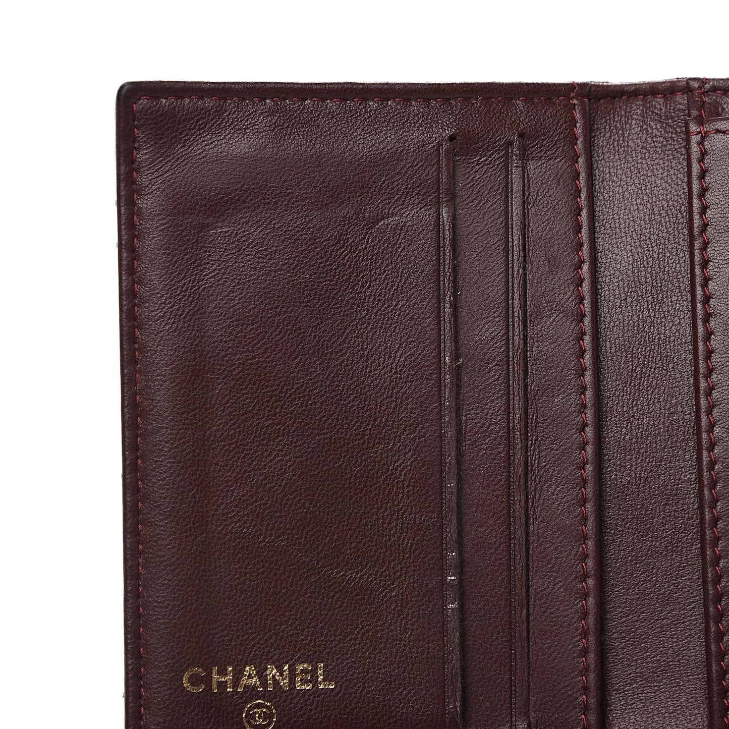 Lambskin Quilted Card Holder Wallet Black