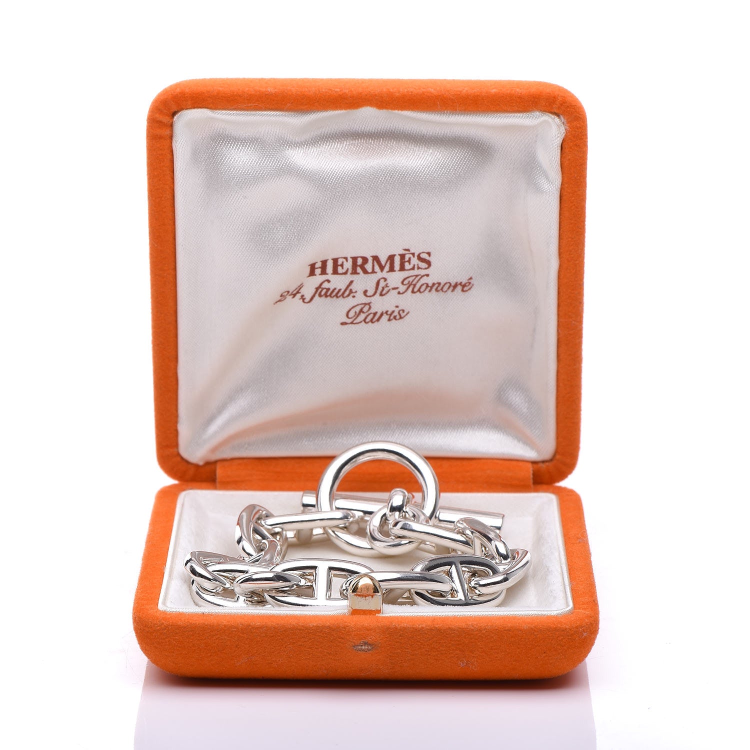 Hermes Sterling Silver MM Chaine d'Ancre Bracelet 5 of 5