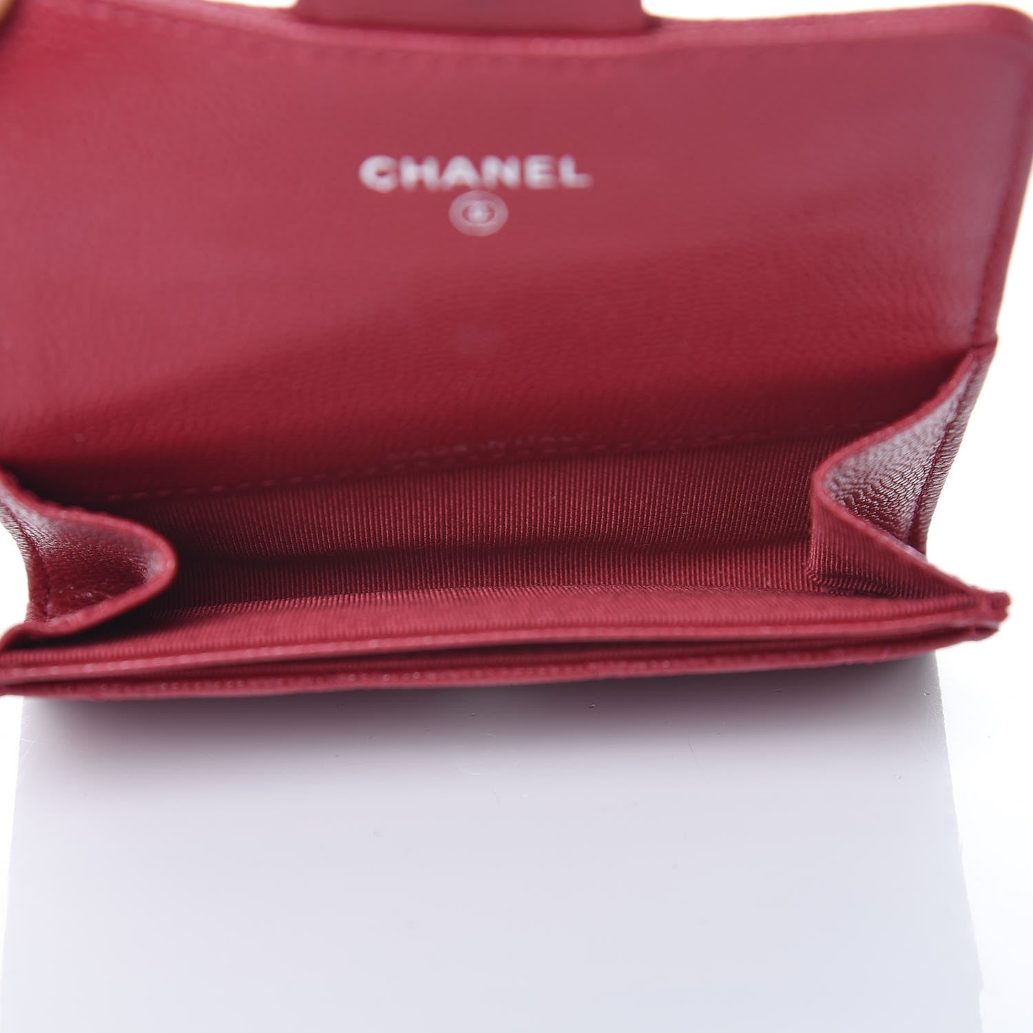Chanel Caviar Quilted Flap Card Holder Wallet Red 5 of 9