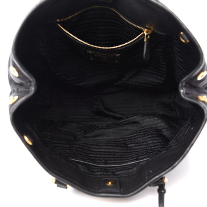 Prada Tessuto Nylon Vitello Daino Tote Black 5 of 10