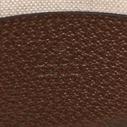 Gucci Monogram Jumbo GG Textured Dollar Calfskin Web Mini Horsebit 1955 Shoulder Bag Camel Ebony New Acero 5 of 12