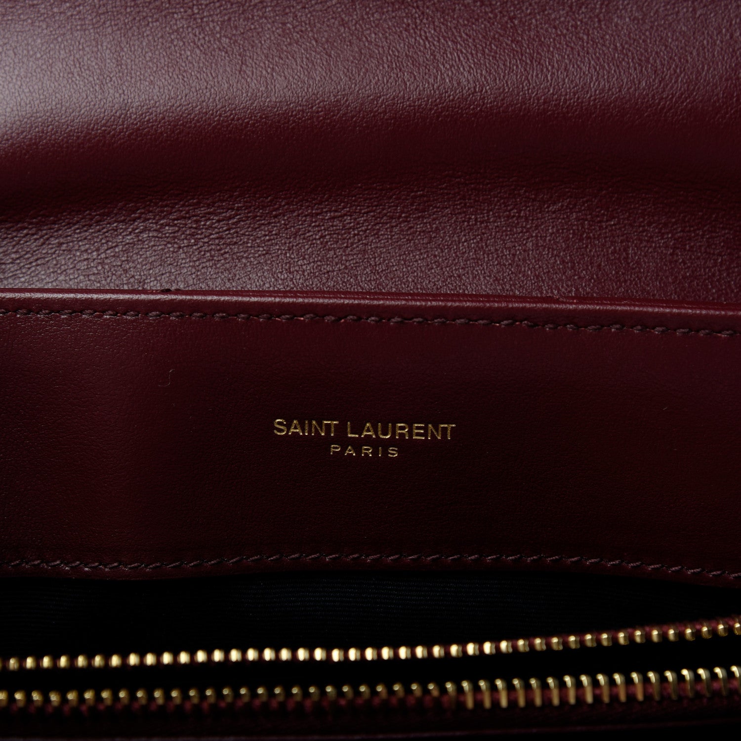 Saint Laurent Calfskin Y Quilted Monogram Medium Loulou Chain Satchel Rouge Legion 6 of 10