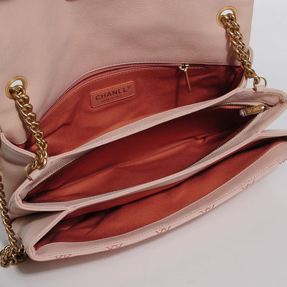 Chanel Calfskin Triple Stitched Medium Flap Pink 5 of 8
