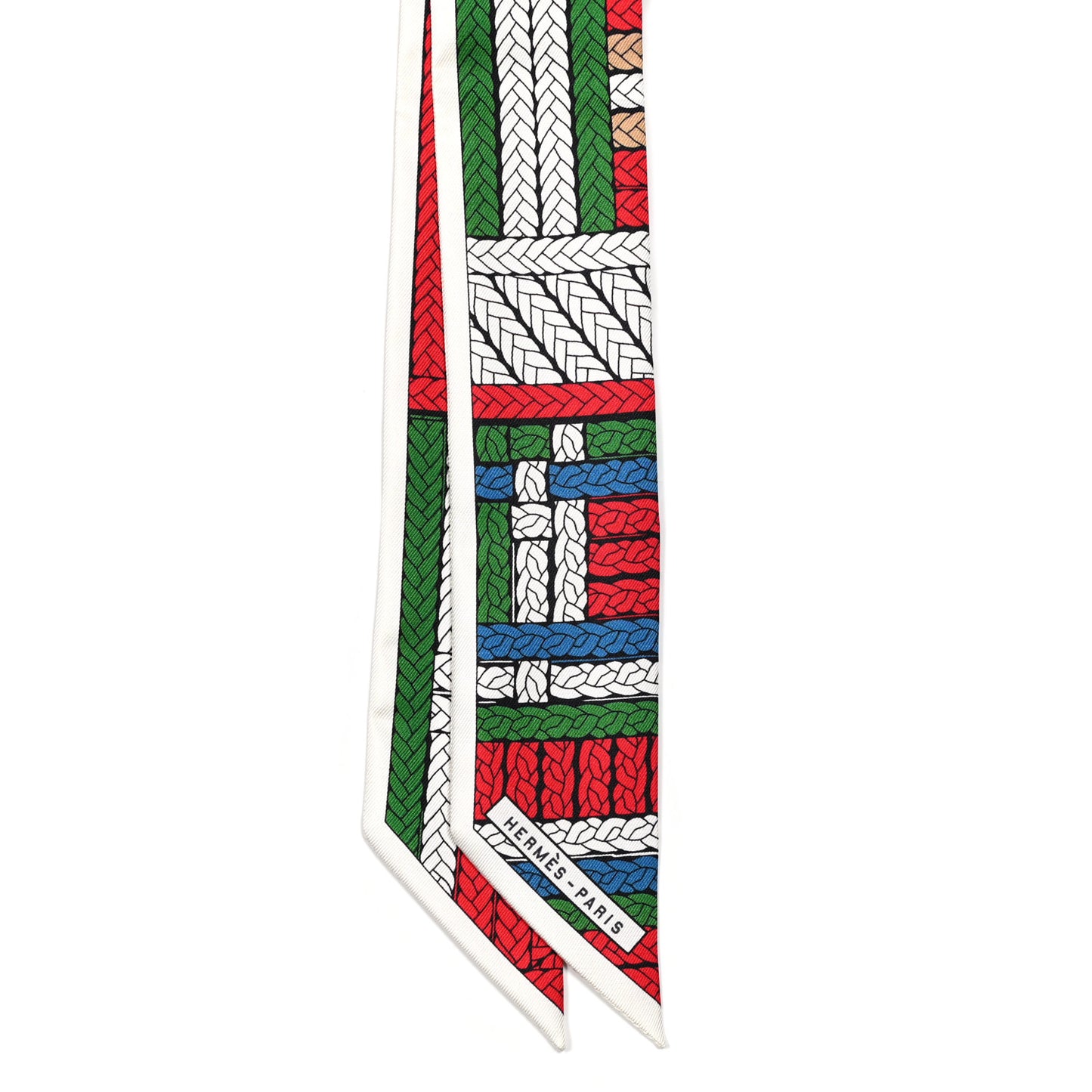 Silk Tresses H Twilly Rouge White Vert