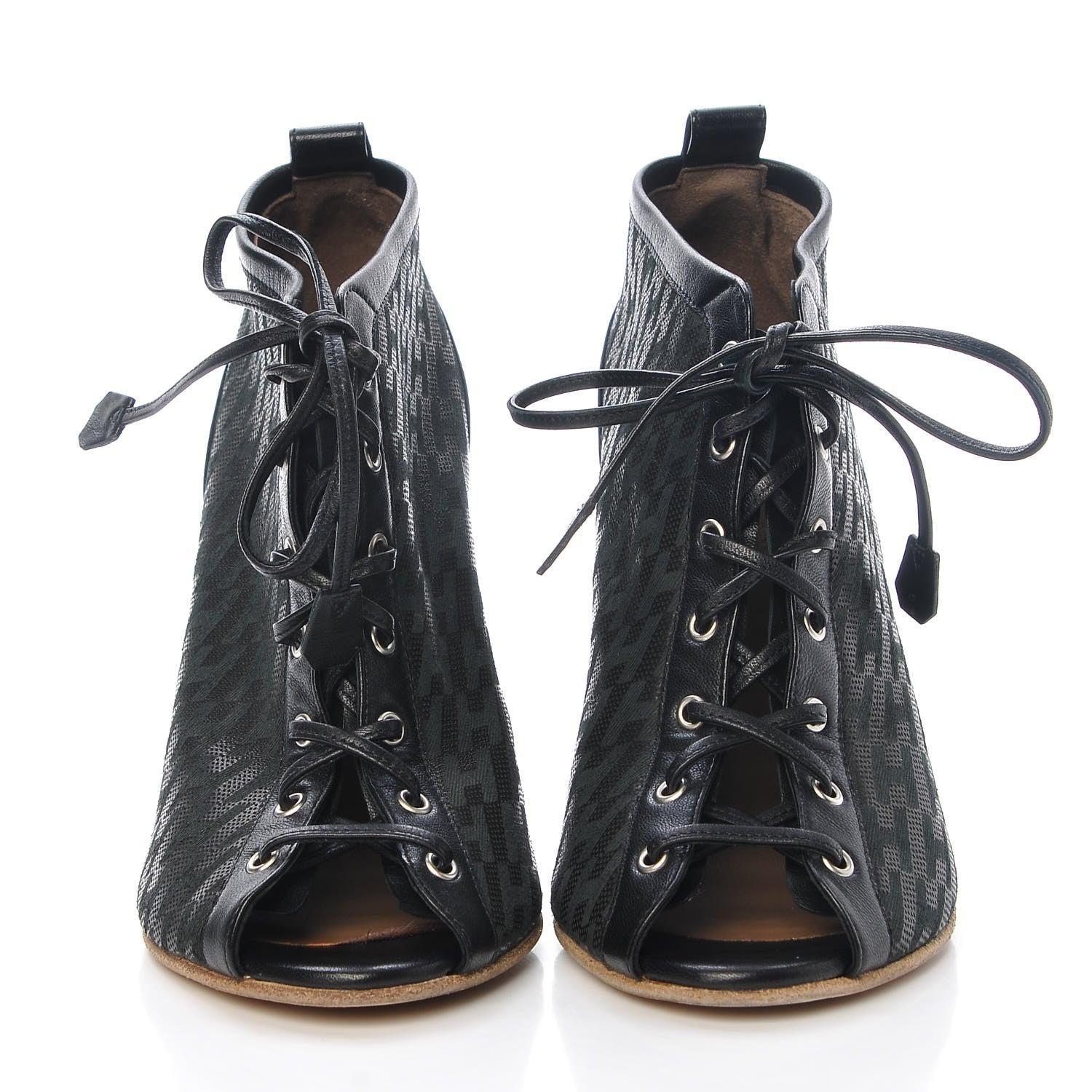 Hermes Nappa Perfore Grenade Pumps 36.5 Black 2 of 18