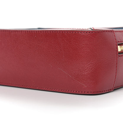 Gucci Suede Calfskin Web Small Ophidia Top Handle Shoulder Bag New Blue Romantic Cherry 9 of 10