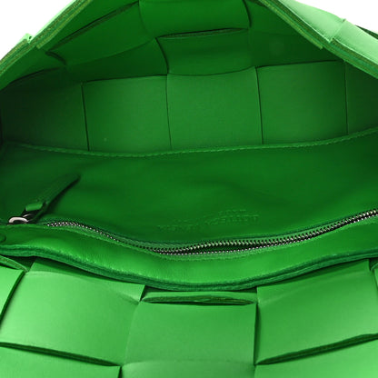 Bottega Veneta Lambskin Maxi Intrecciato Cassette Crossbody Bag Grass 7 of 8