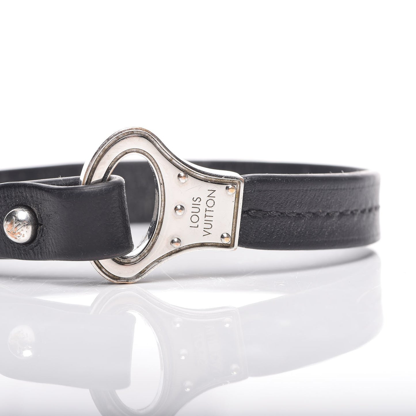 Calfskin Mens Archive Bracelet Black