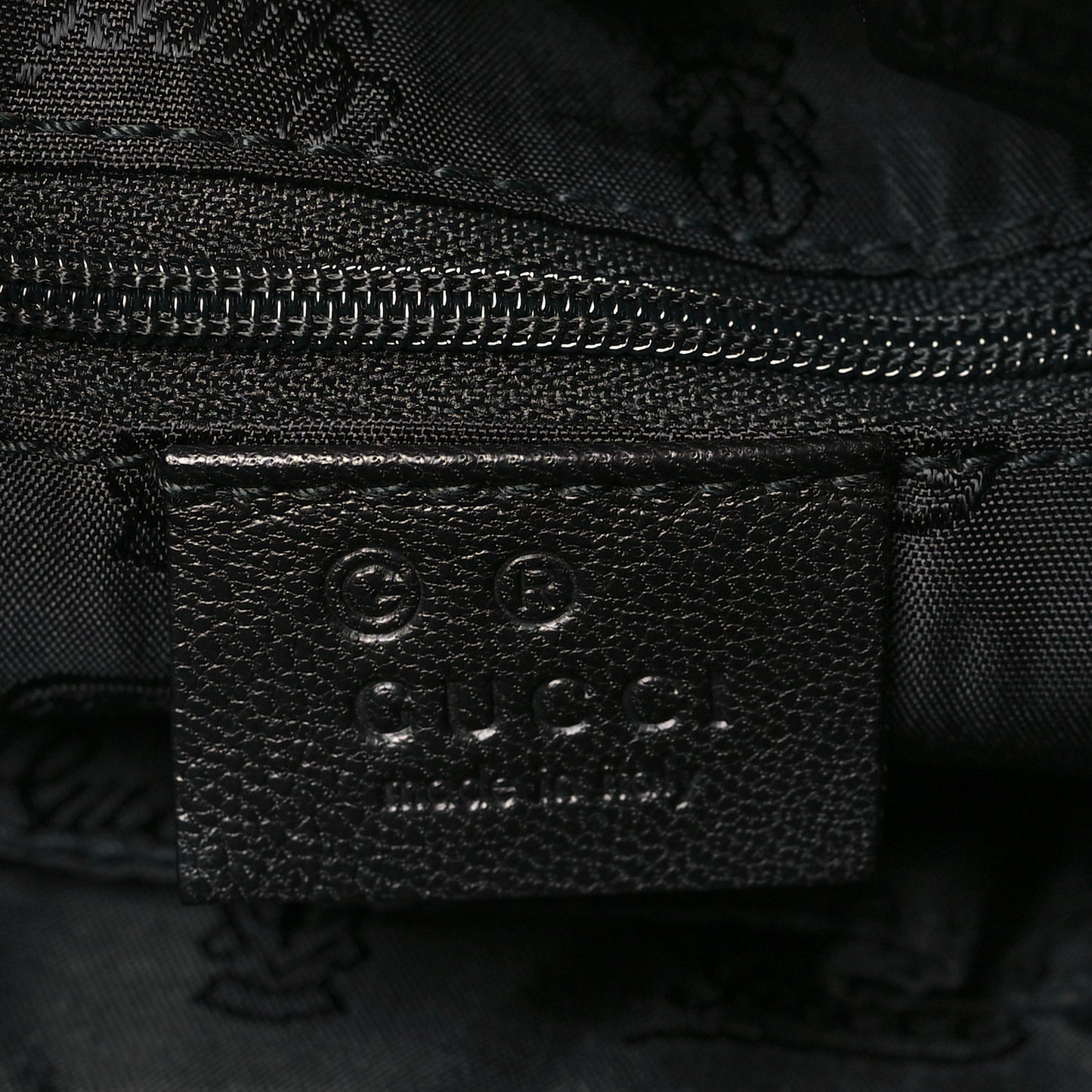 Guccissima Large Full Moon Tote Black