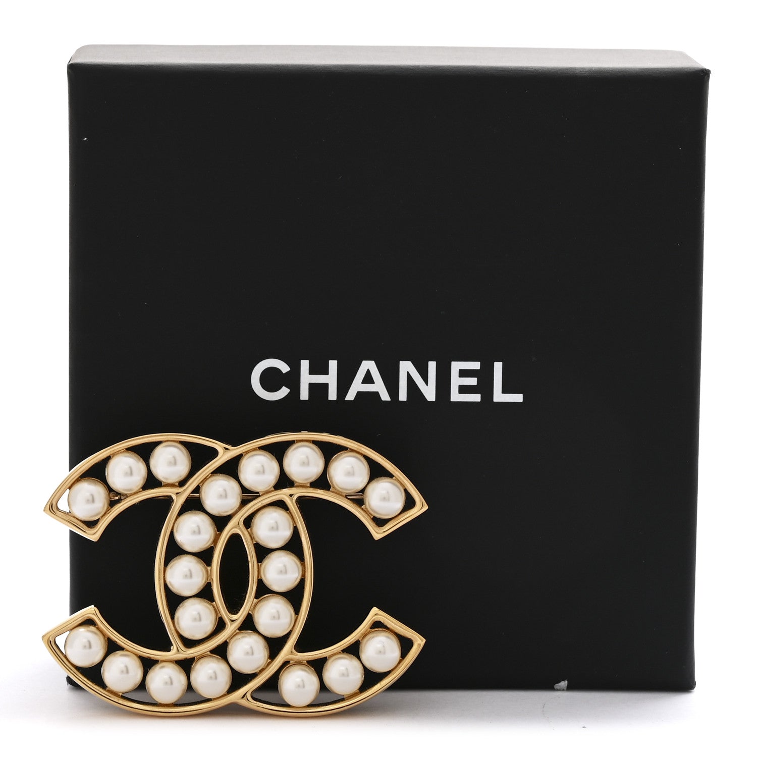 Chanel Pearl CC Brooch Gold 4 of 4
