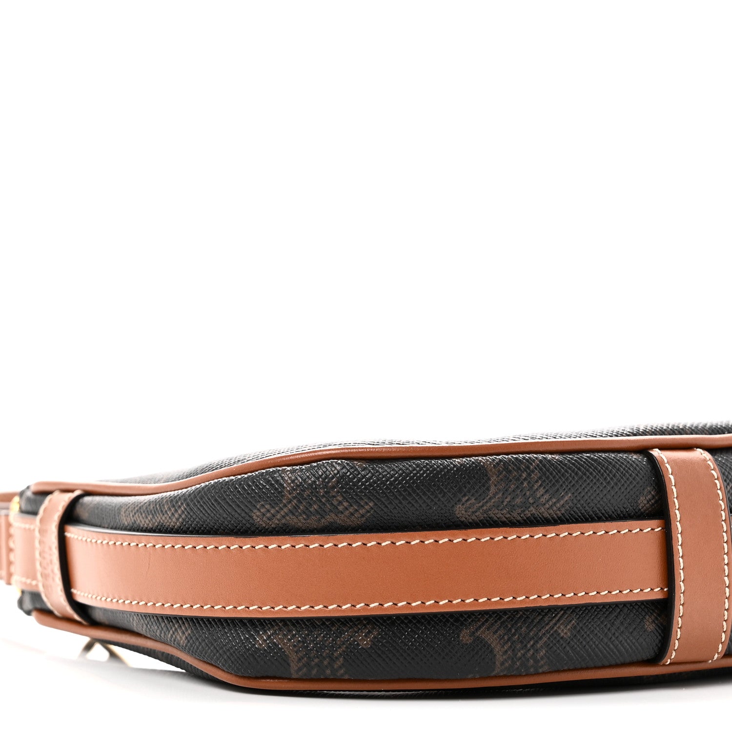Celine Canvas Calfskin Mini Ava Triomphe Shoulder Bag Tan 9 of 10