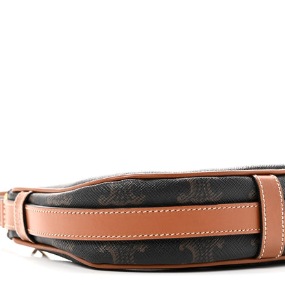 Celine Canvas Calfskin Mini Ava Triomphe Shoulder Bag Tan 9 of 10