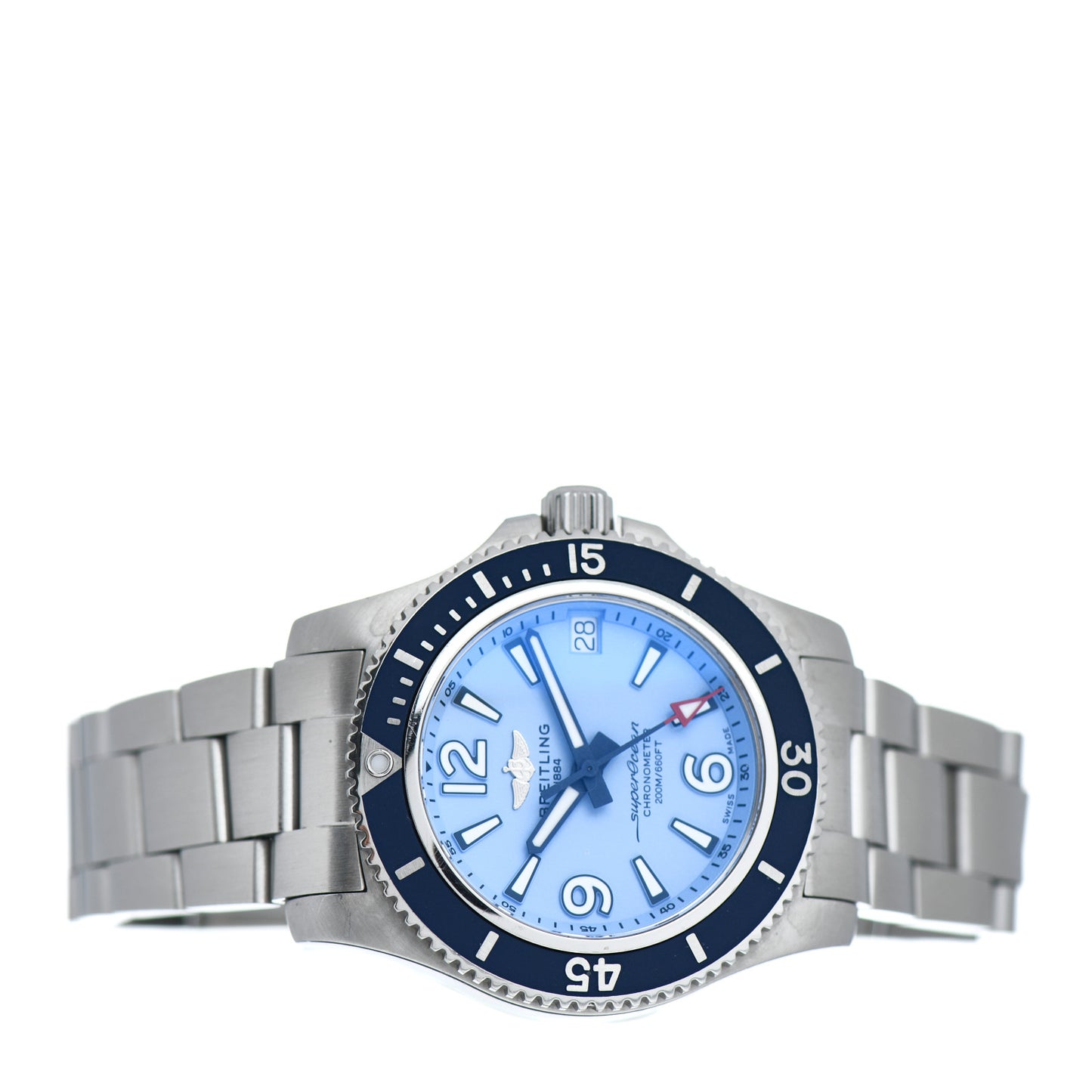 Stainless Steel 36mm Super Ocean Chronometer Automatic Watch Blue A17316