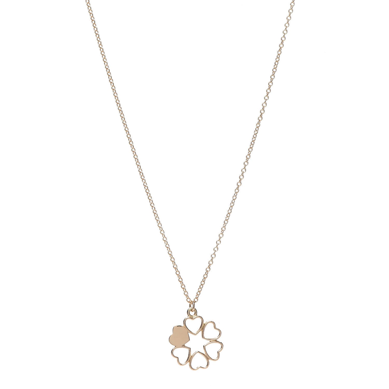 Tiffany 18K Rose Gold Paloma Picasso Crown of Hearts Pendant Necklace 1 of 6