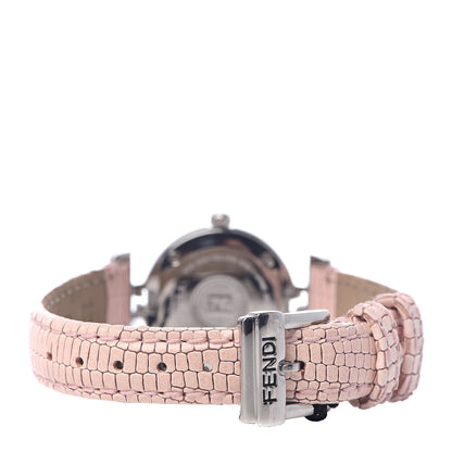 Fendi Stainless Steel Calfskin Diamond Pink Mother of Pearl 23mm Moda Quartz Watch 4 of 10