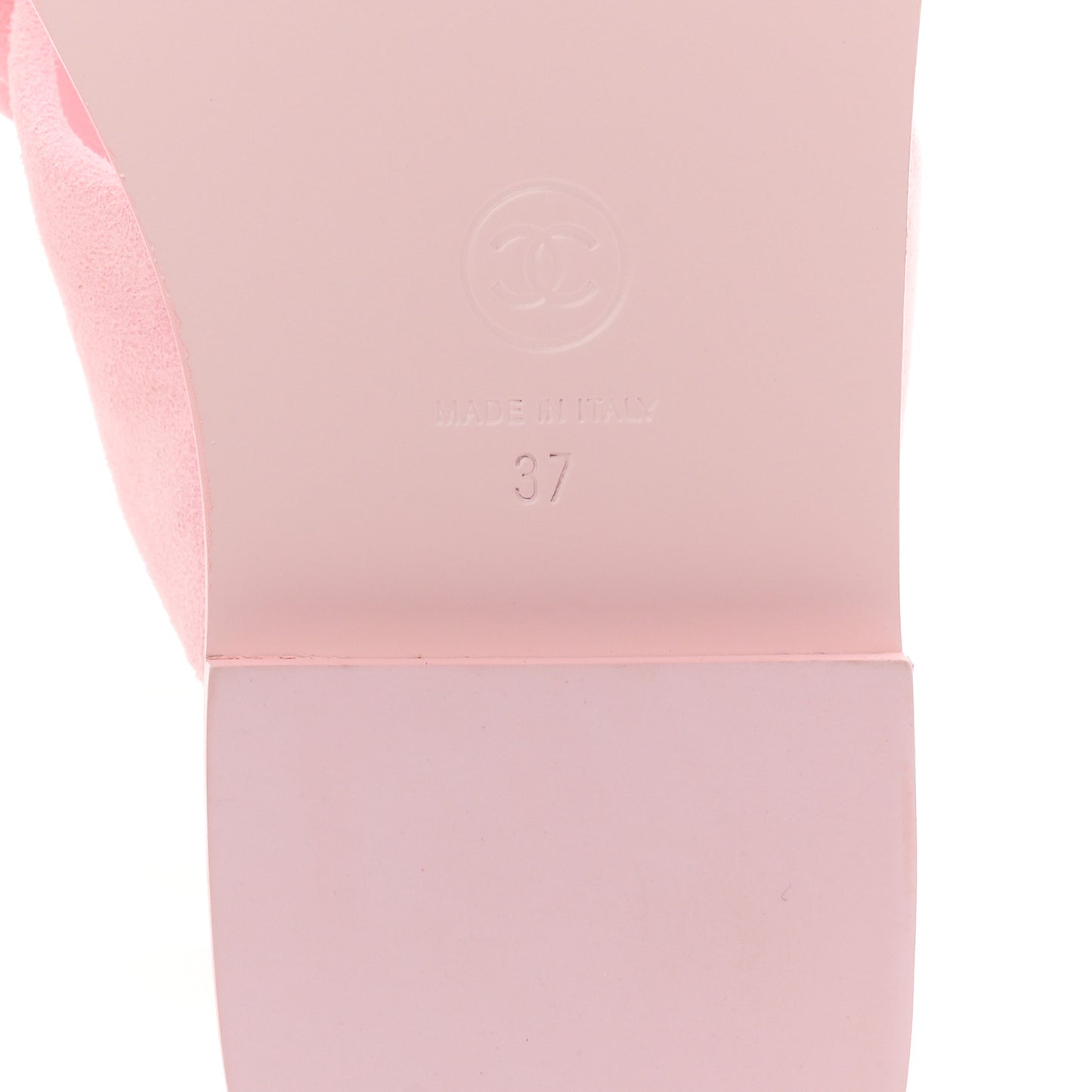 Suede Pearl Camellia Thong Sandals 37 Light Pink