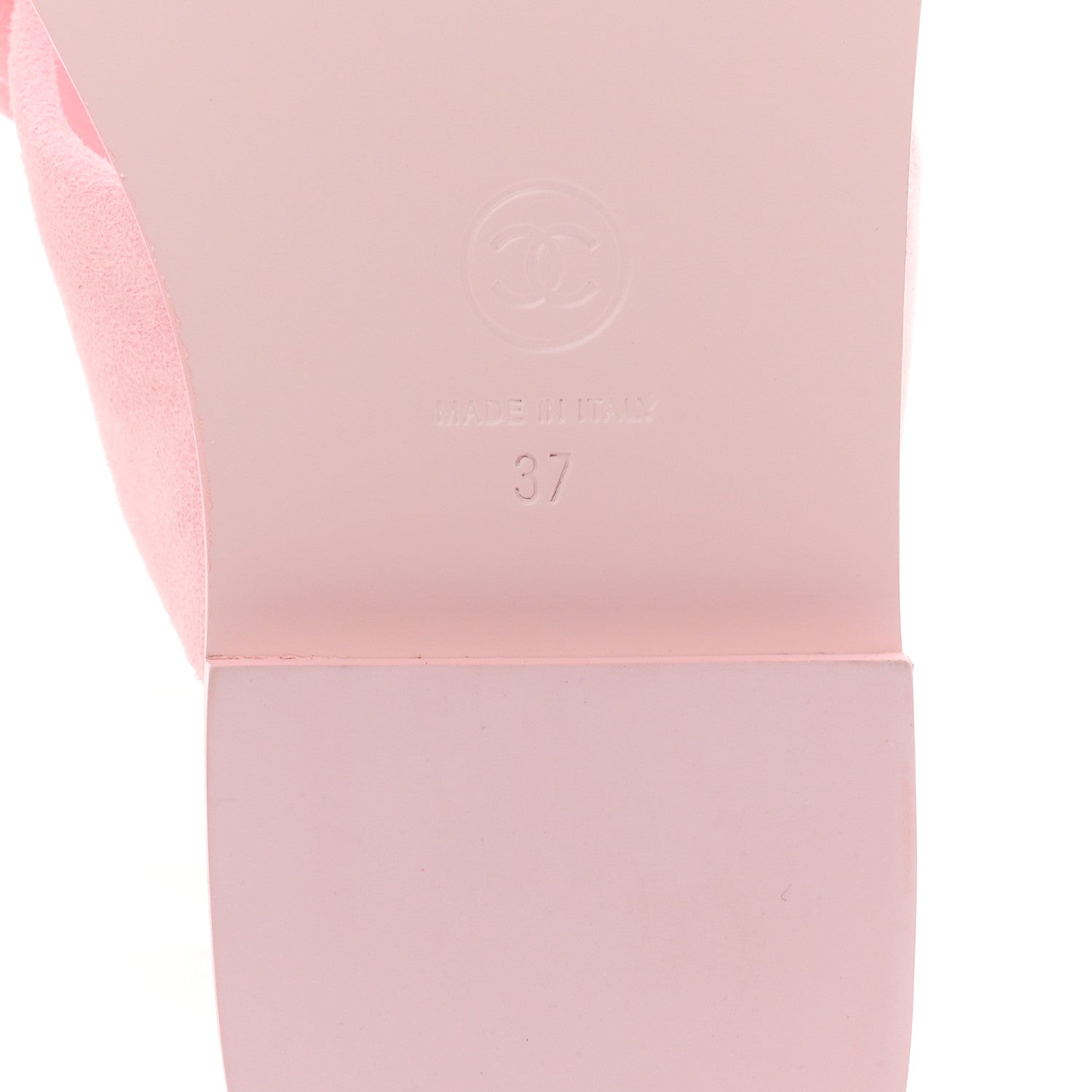 Chanel Suede Pearl Camellia Thong Sandals 37 Light Pink 7 of 10