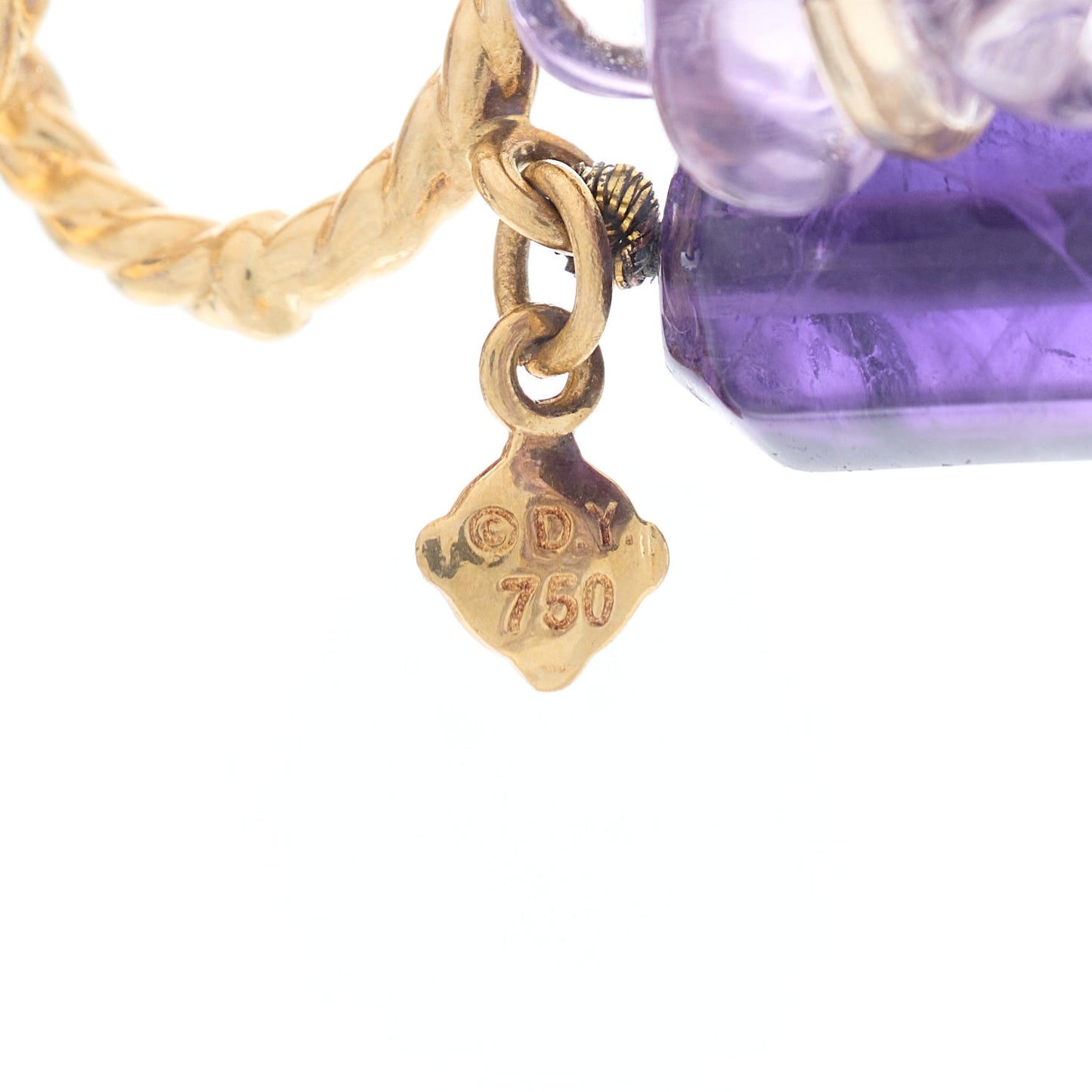 18K Yellow Gold Amethyst Amazonite Citrine Smoky Quartz Signature Multi Strand Necklace