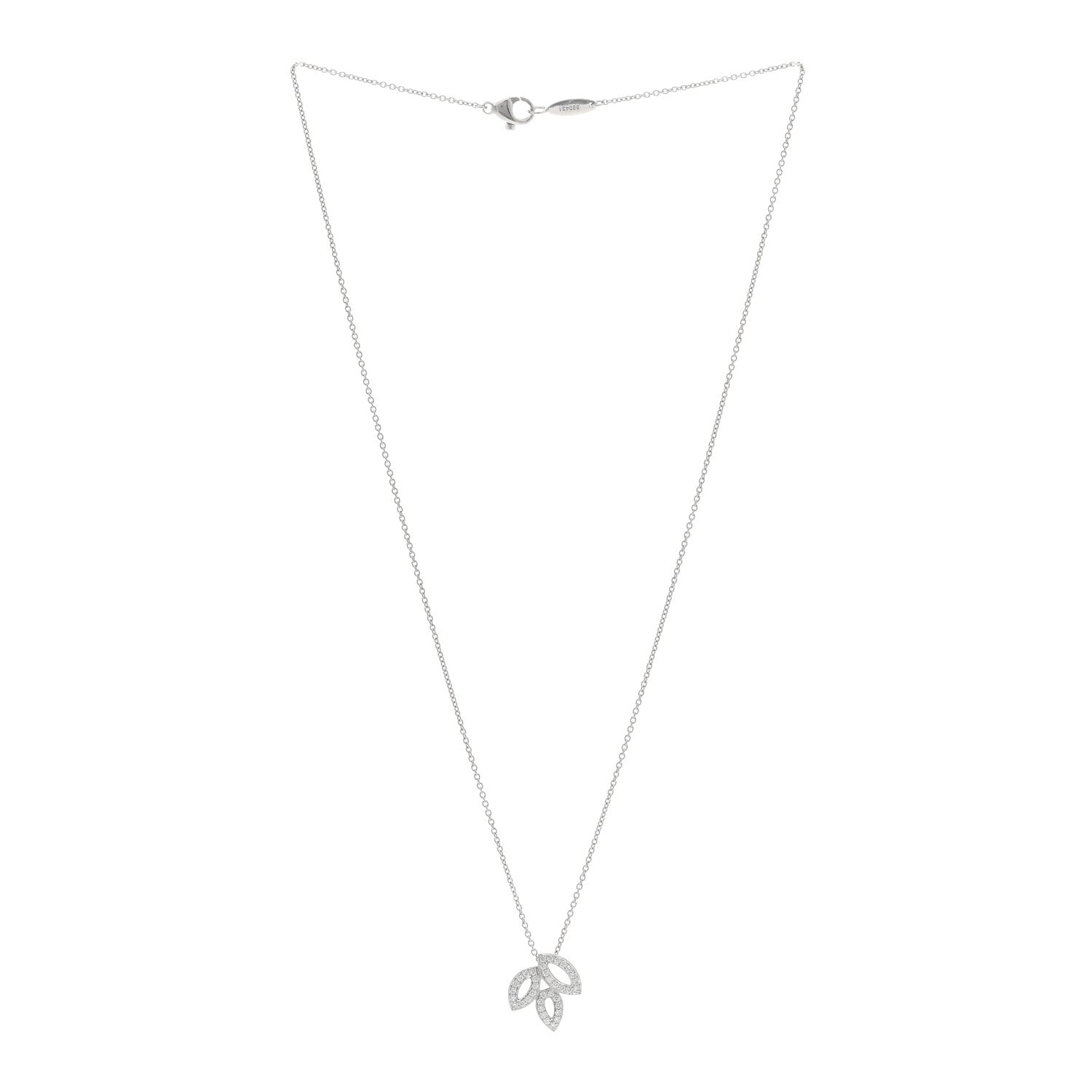 Harry Winston Platinum Diamond Small Lily Cluster Pendant Necklace 3 of 5