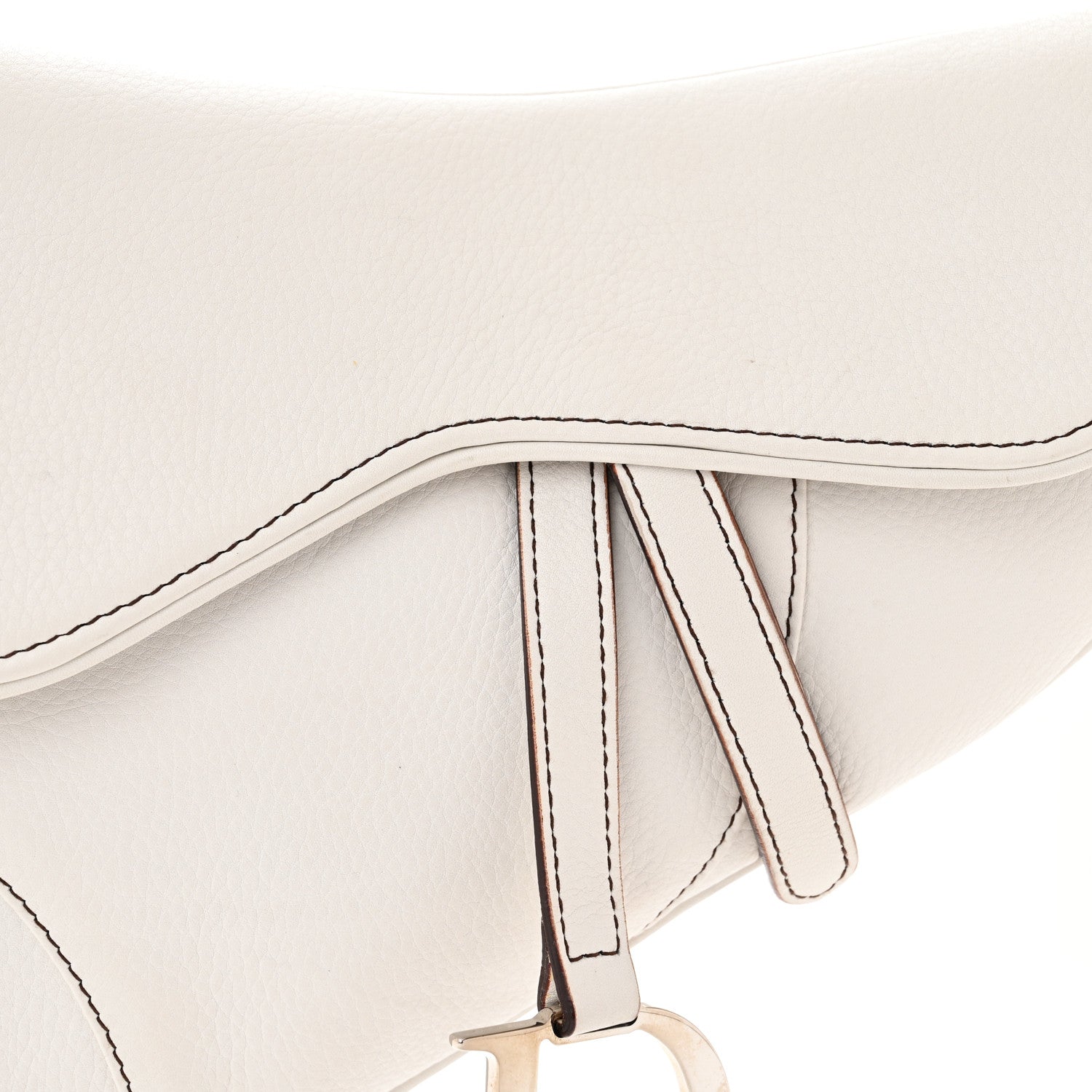 Christian Dior Calfskin Saddle Bag White 8 of 10