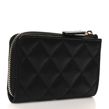 Chanel Caviar Quilted Zipped Key Holder Case Black 3 of 8