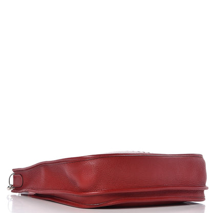 Hermes Taurillon Clemence Evelyne II PM Rouge Casaque 4 of 11