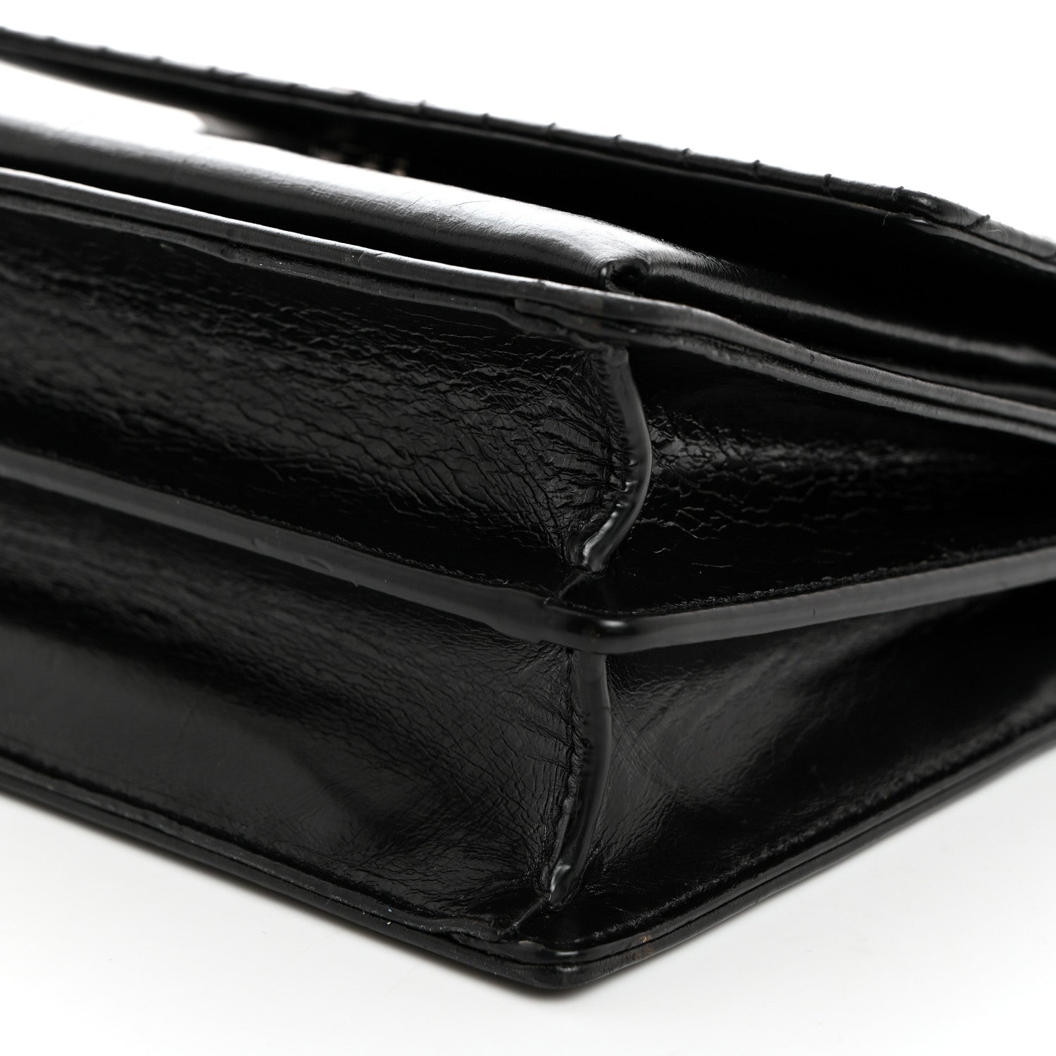 Saint Laurent Lambskin Mixed Quilted Medium Monogram Sunset Black 10 of 11