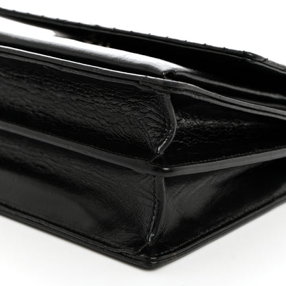 Saint Laurent Lambskin Mixed Quilted Medium Monogram Sunset Black 10 of 11