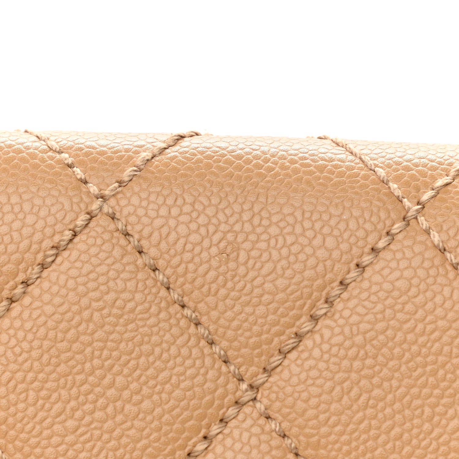 Chanel Caviar Quilted Wild Stitch Medium Single Flap Beige 8 of 12