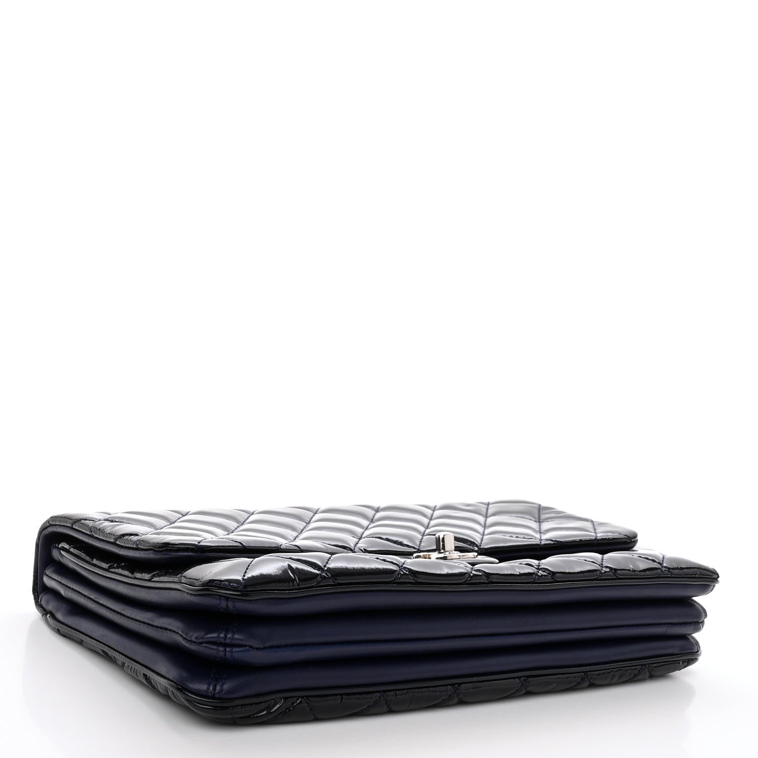 Chanel Patent Quilted 3 Jumbo Flap Navy 4 of 13