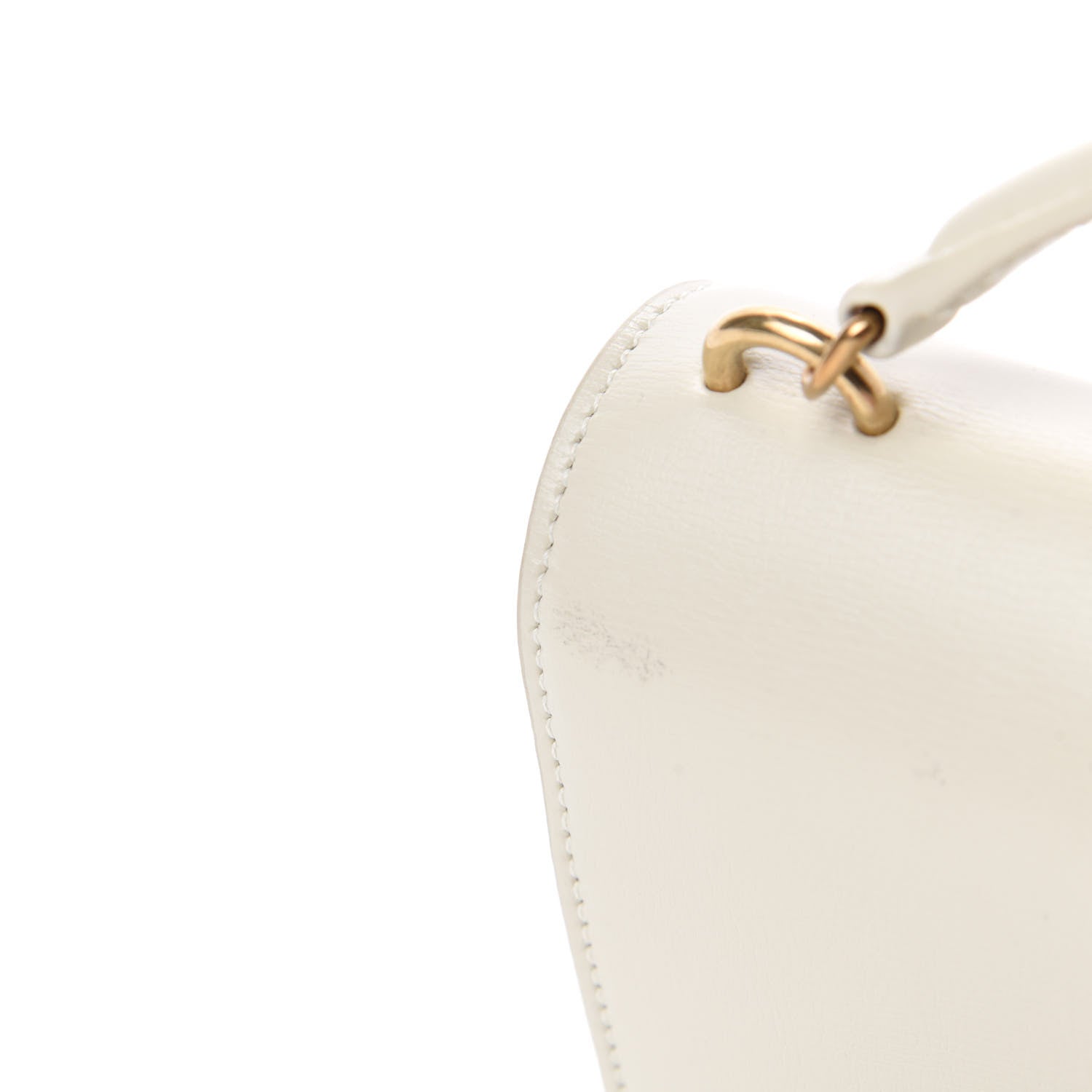 Saint Laurent Calfskin Monogram Sunset Chain Wallet Blanc Vintage 8 of 10