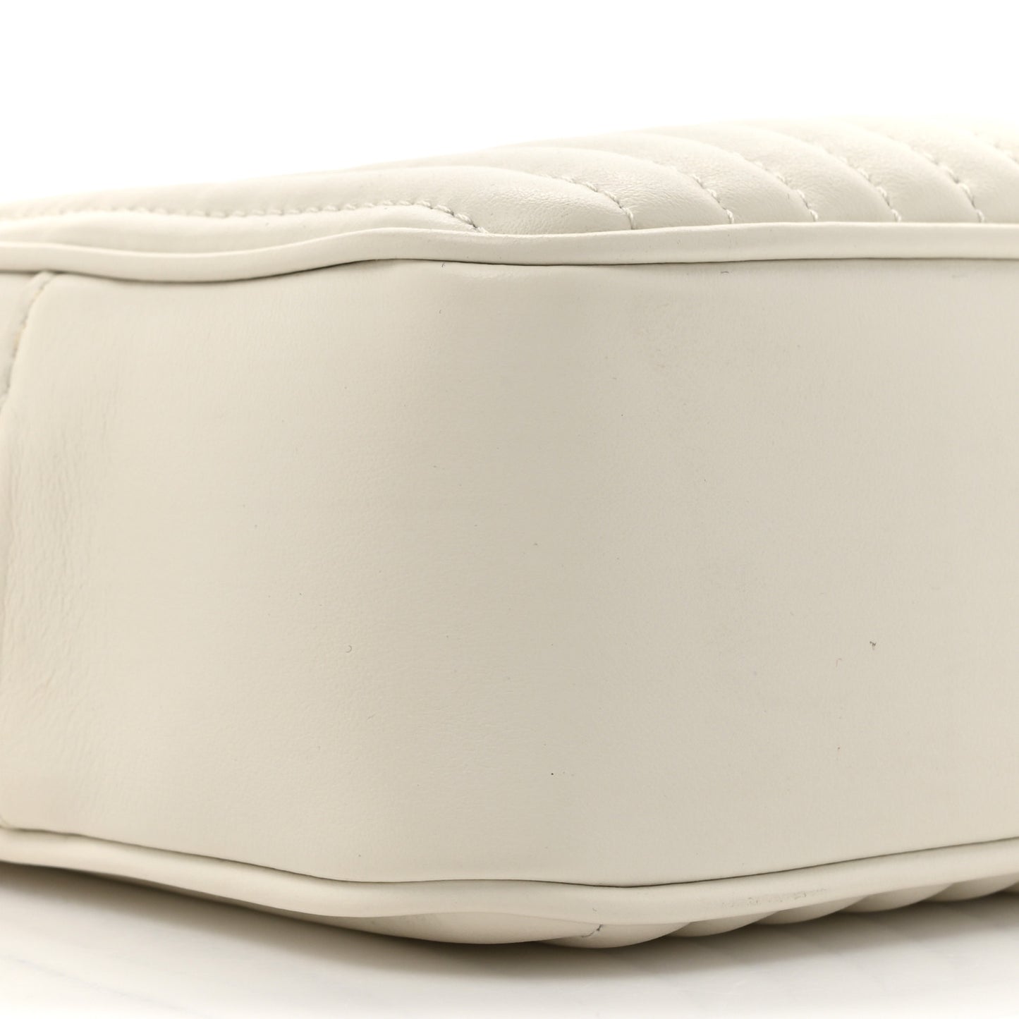 Bos Taurus Calfskin Quilted TF Camera Bag White