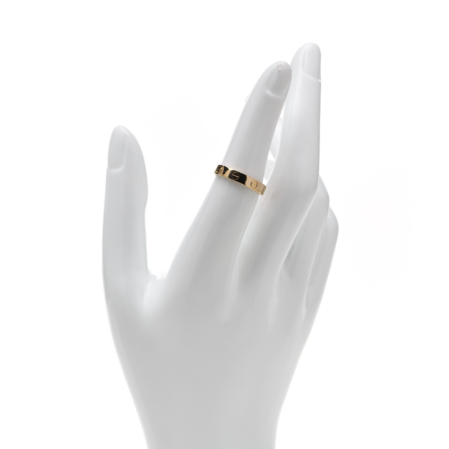 Cartier 18K Yellow Gold 3.5mm LOVE Wedding Band Ring 53 6.5 2 of 4