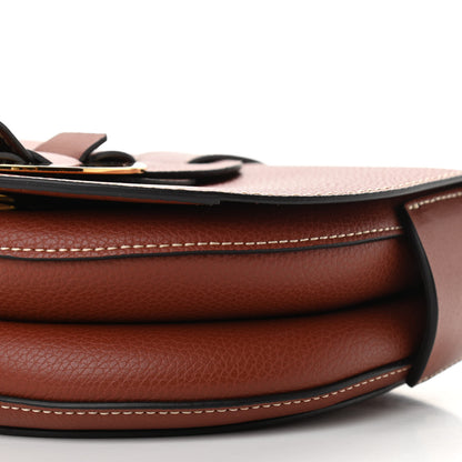 Chloe Grained Calfskin Small Darryl Saddle Crossbody Bag Sepia Brown 6 of 9