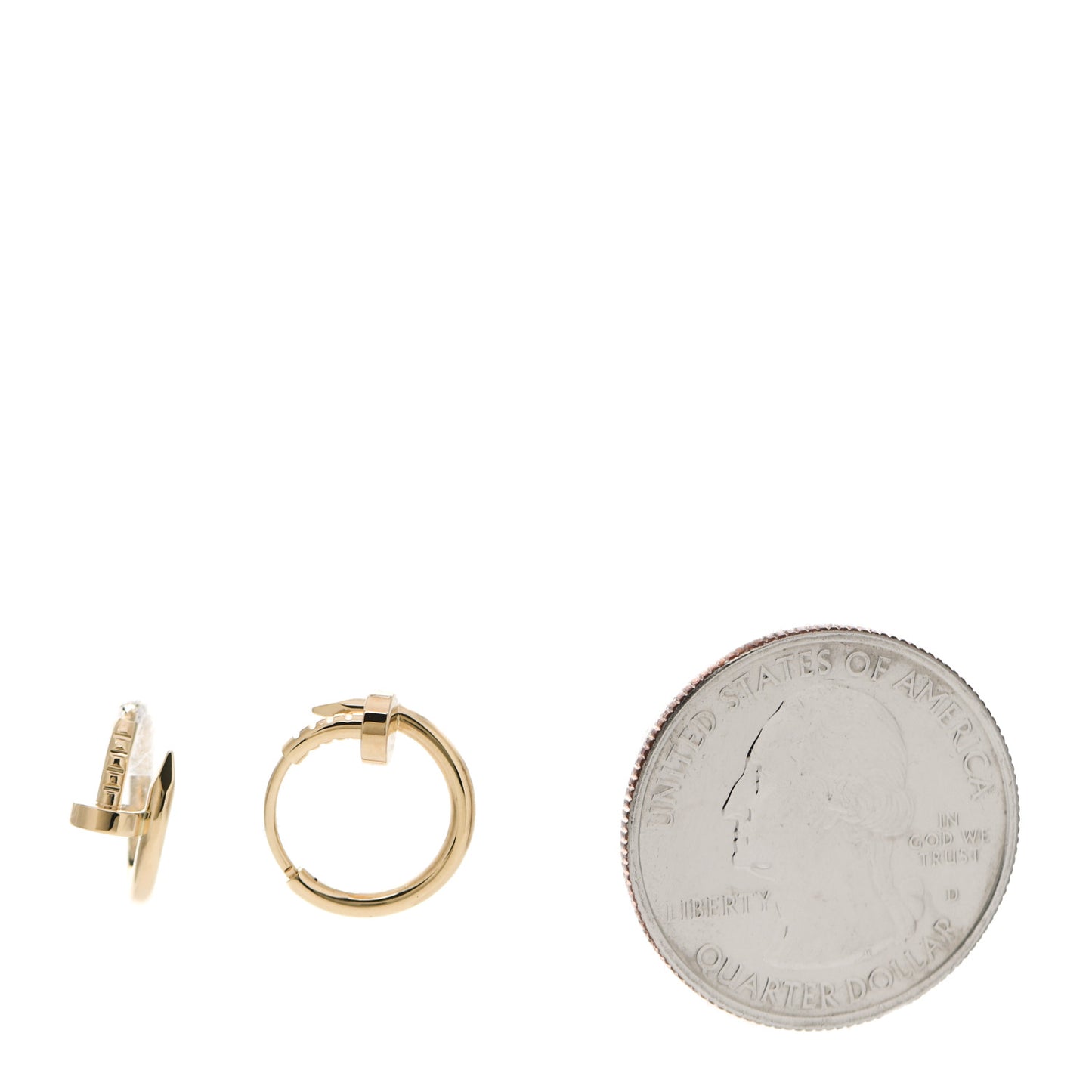 18K Yellow Gold Juste Un Clou Hoop Earrings