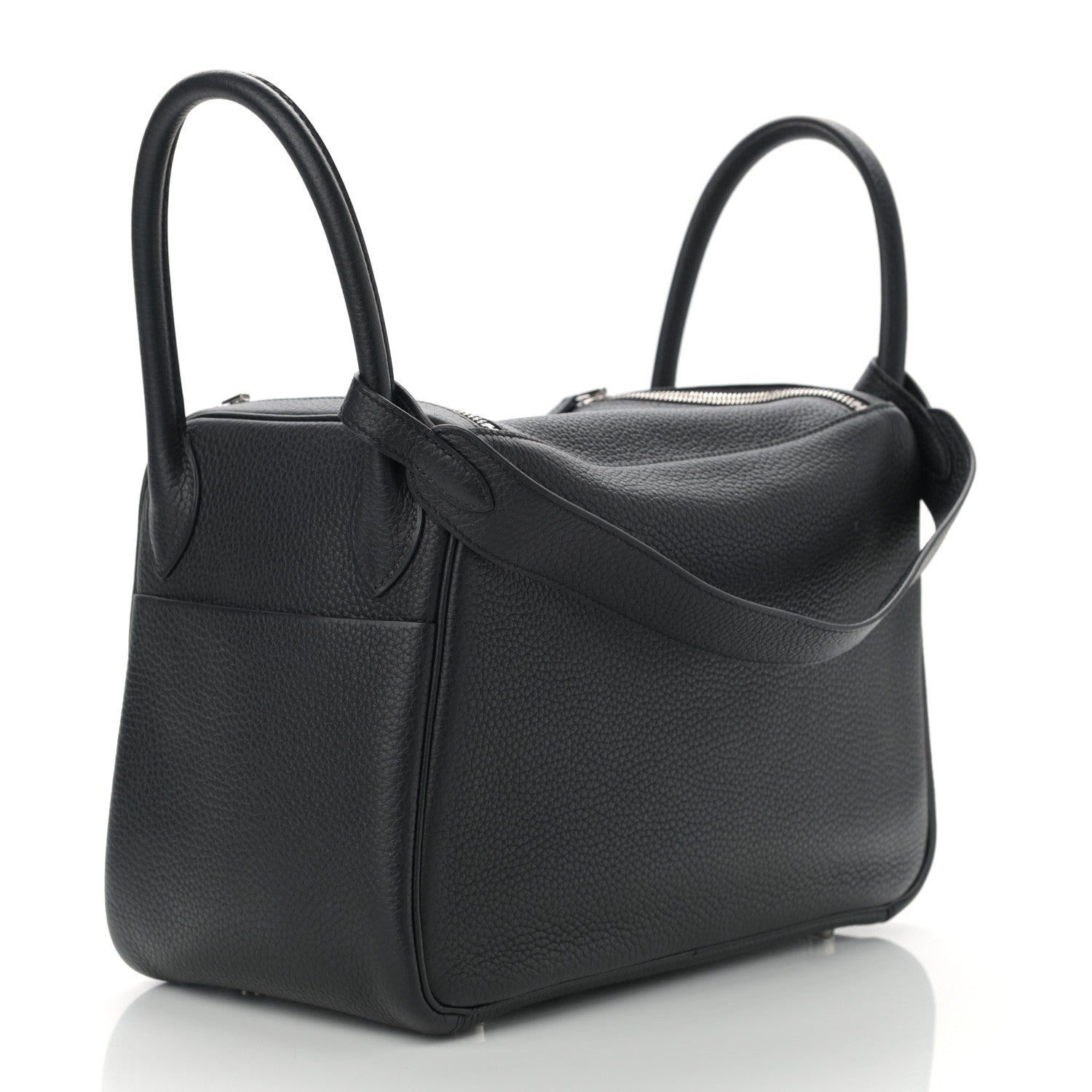 Hermes Taurillon Clemence Lindy 30 Black 3 of 12