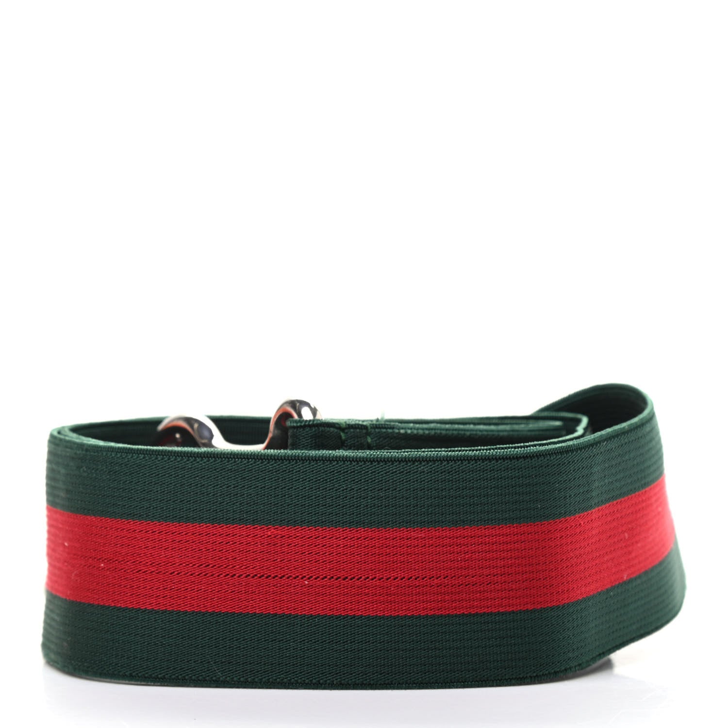 Gucci Elastic Web Belt 85 34 Red Green 2 of 4