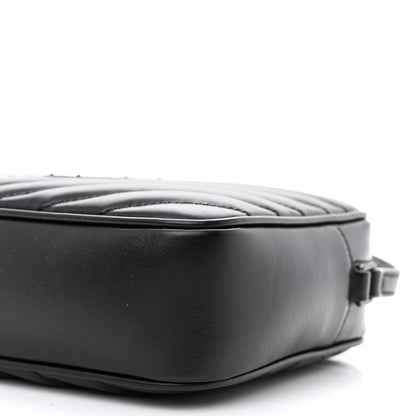 Saint Laurent Calfskin Matelasse Monogram Monochrome Lou Camera Bag Black 10 of 10