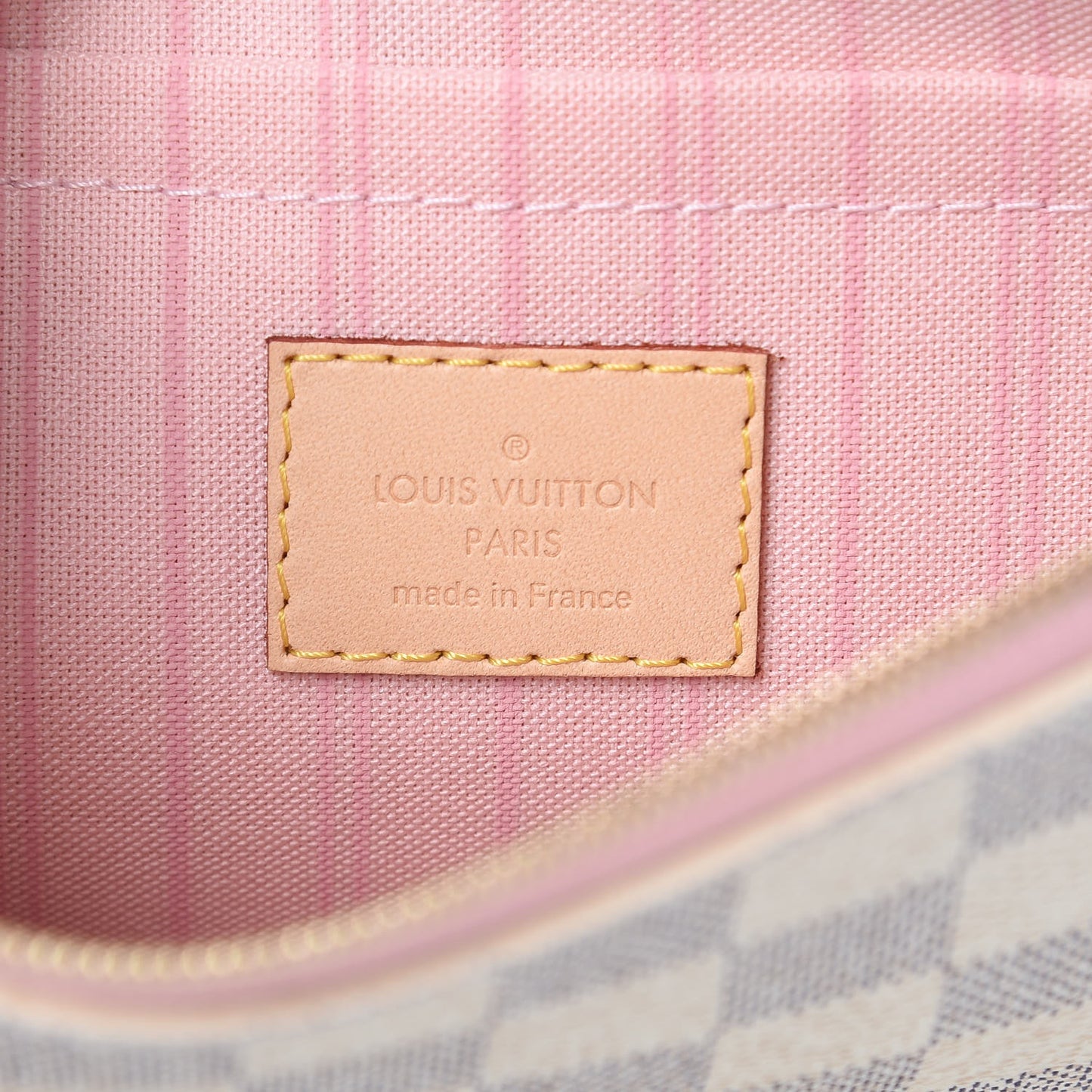 Damier Azur Neverfull MM GM Pochette Rose Ballerine