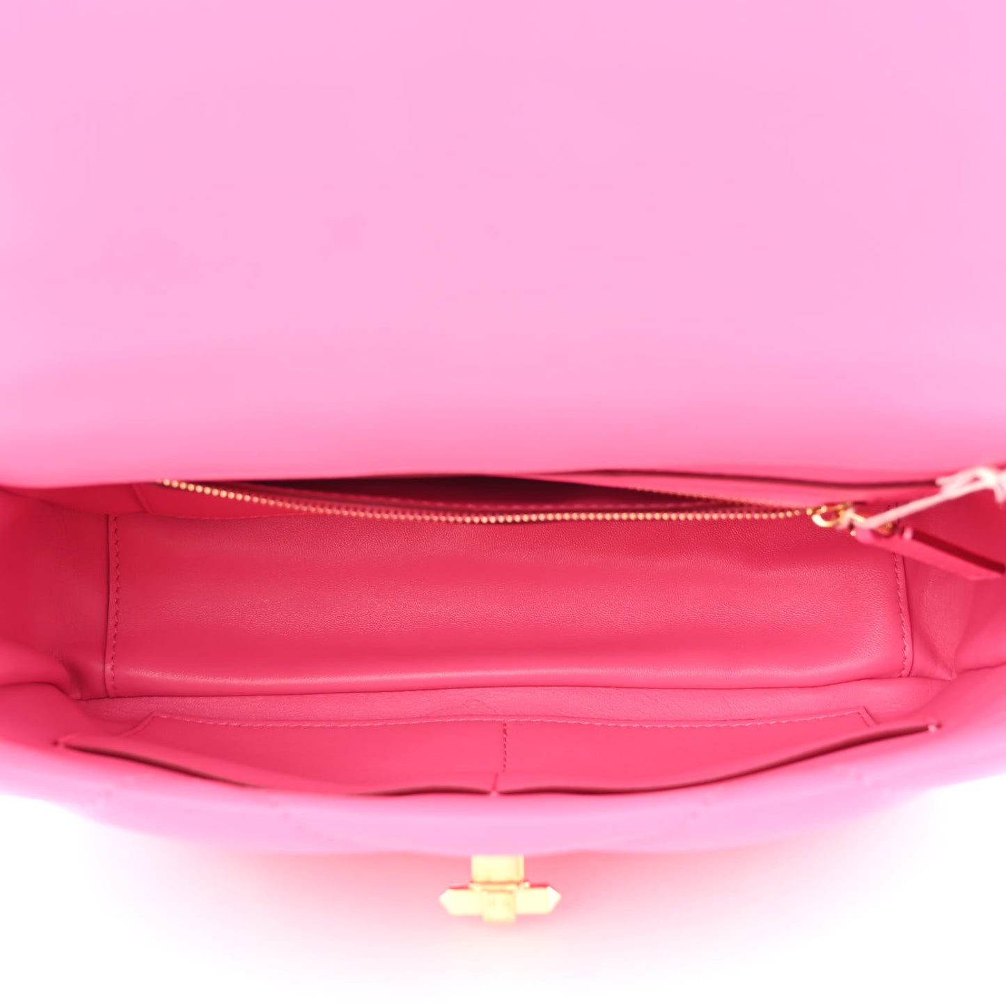 Nappa Enamel Large Roman Stud Shoulder Bag Feminine Pink